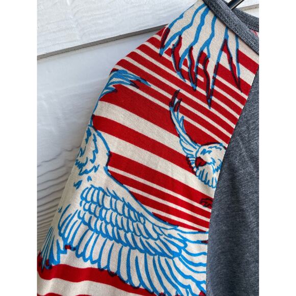 Lularoe Americana Randy  raglan tee Large - Picture 6 of 6